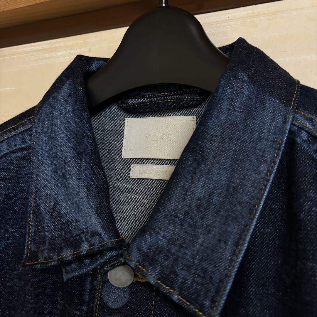 LASER PROCESSED DENIM TRUCKER BLACK - YOKE(ヨーク) - TOPS