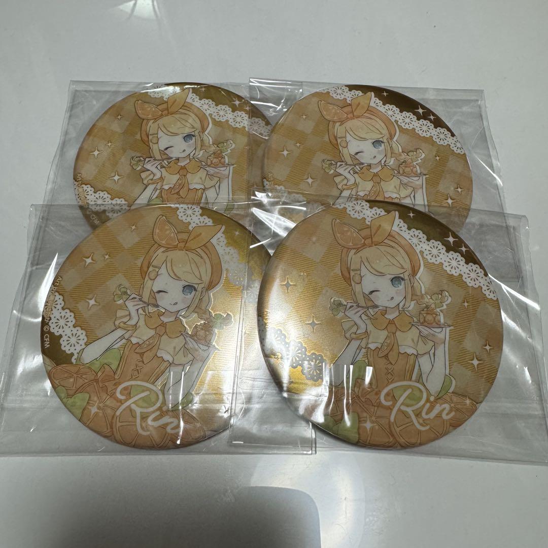 【期間限定送料無料】 39culture ミクカル 2023 大きめメタリック缶バッジ 鏡音リン 4 ピンズ・ピンバッジ・缶バッジ