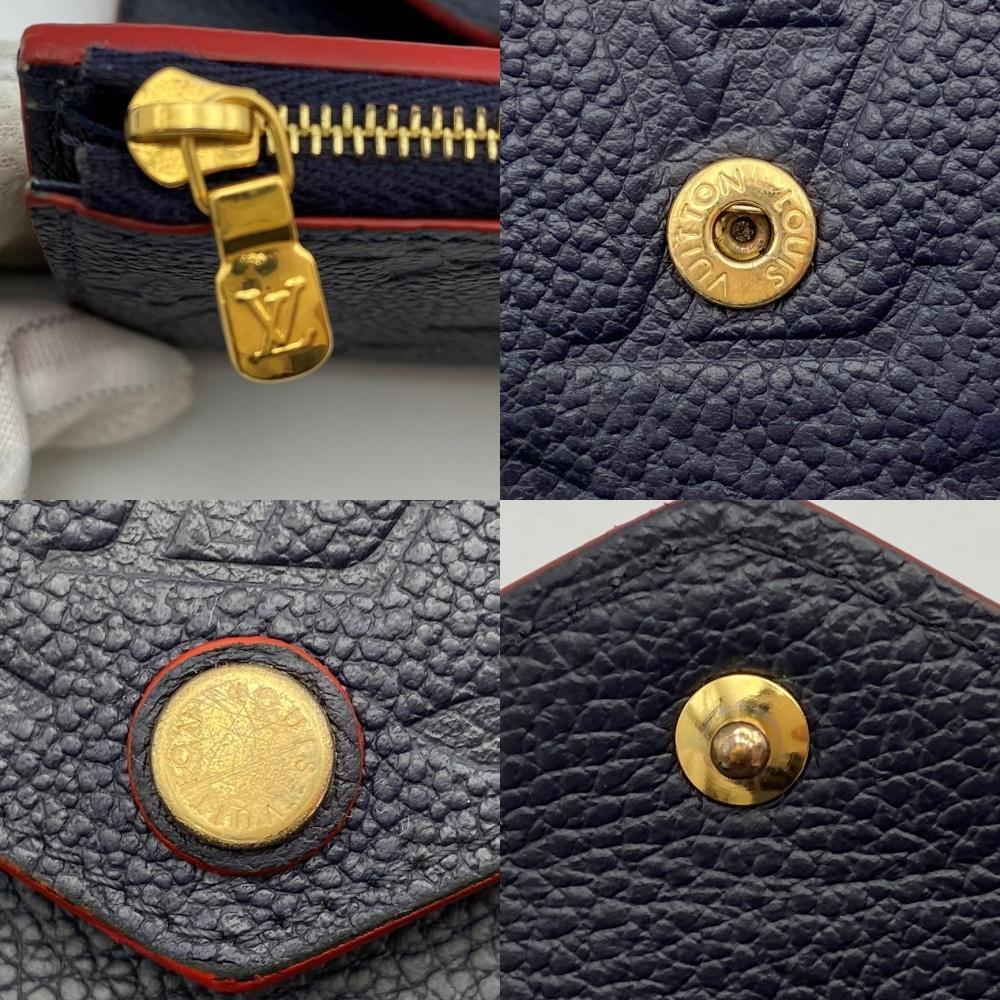 美品/IC搭載✨ルイヴィトン アンプラント ゾエ マリーヌルージュ 三つ折り財布