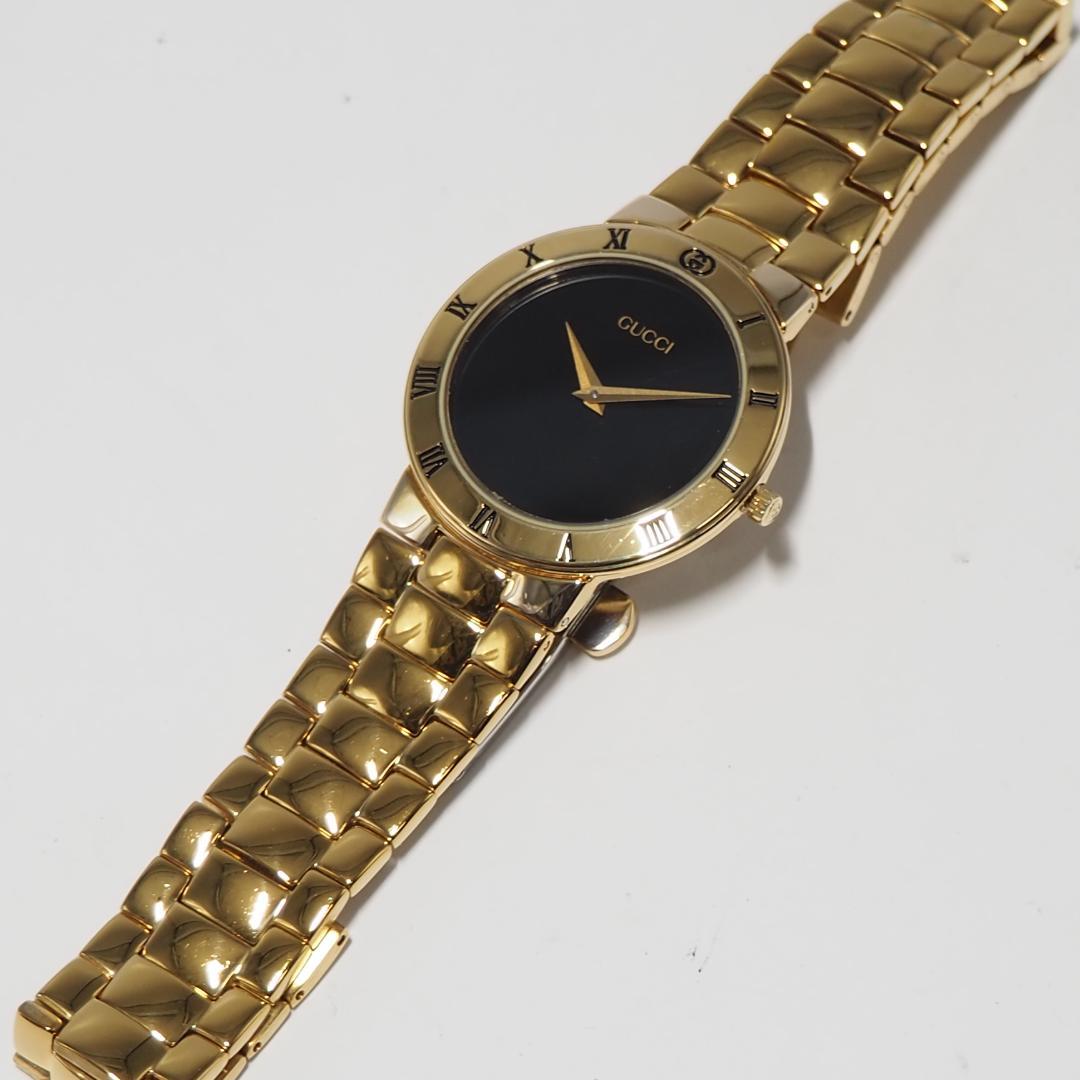 美品 グッチ GUCCI ローマン ゴールド 3300M 腕時計 F739 - メルカリ
