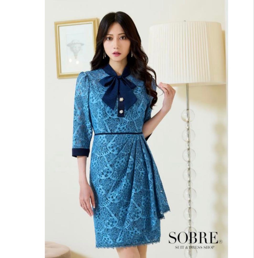 SOBRE ブルードレス フリル付きXL LL