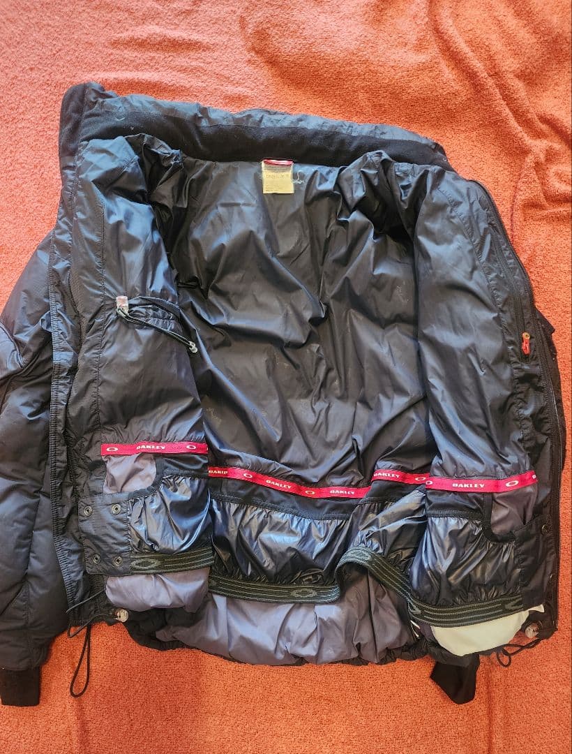 90s 00sOakley ネイビー 赤タグ ダウンジャケットL OAKLEY WWW_SHINETEETH_COM