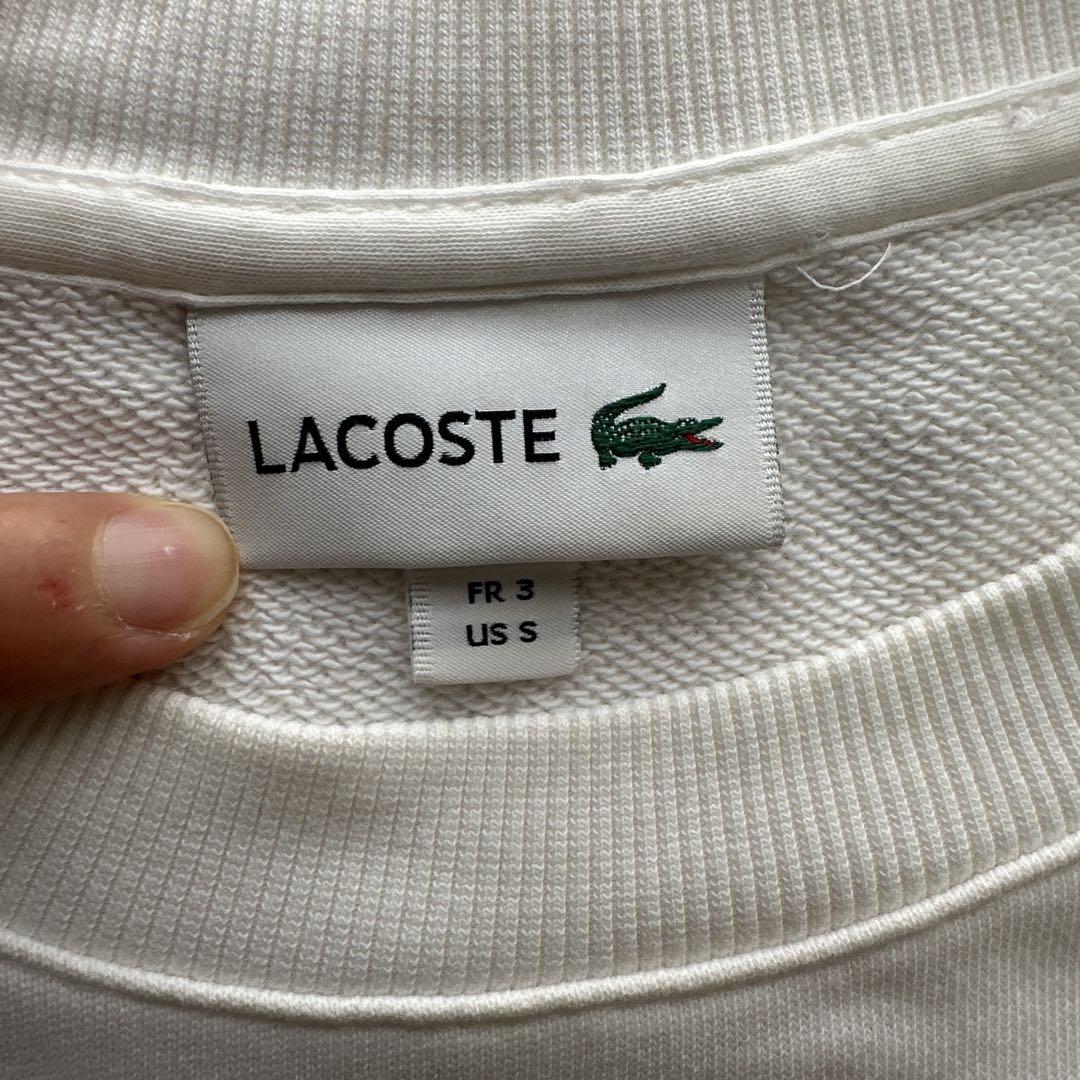 一 番 安い 通販ファッション - LACOSTE ホワイト スウェット US S