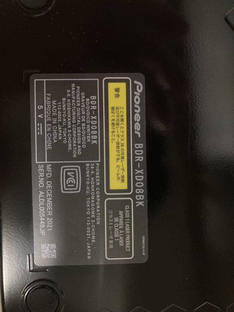 Pioneer パイオニア Blu-ray Drive BDR-XD08BK