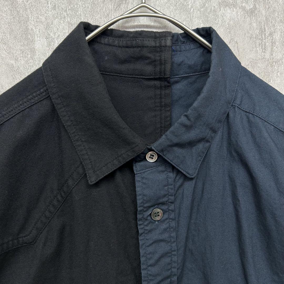 sacai アシンメトリー ドッキングシャツ sacai - サカイ sacai 異素材 アシンメトリー ブラウス