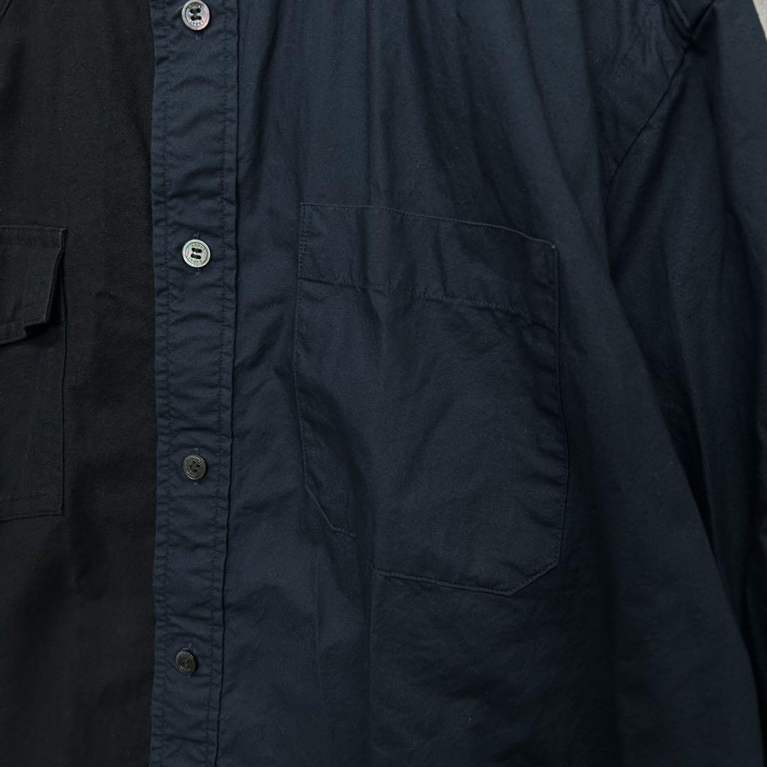 sacai サカイ コットンアシンメトリーシャツ ドッキング - メルカリ