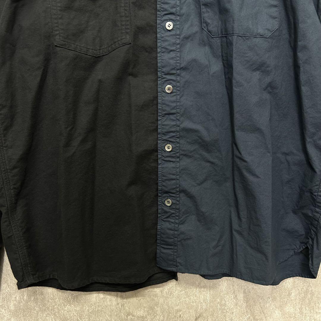 sacai アシンメトリー ドッキングシャツ sacai - サカイ sacai 異素材 アシンメトリー ブラウス