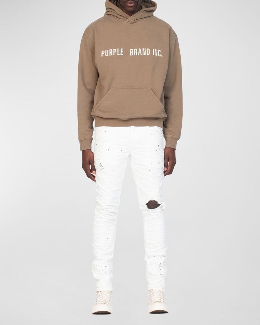 PURPLE BRAND White Paint Blowout Skinny