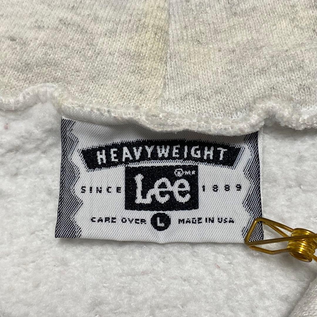 90s USA製 Lee HEAVYWEIGHT 刺繍 スウェットパーカー L