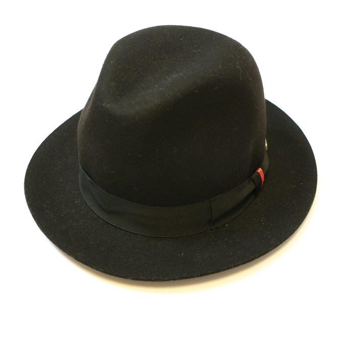 極美品 ボルサリーノ ハット/ラビットウール/伊製 57（5249)fffd