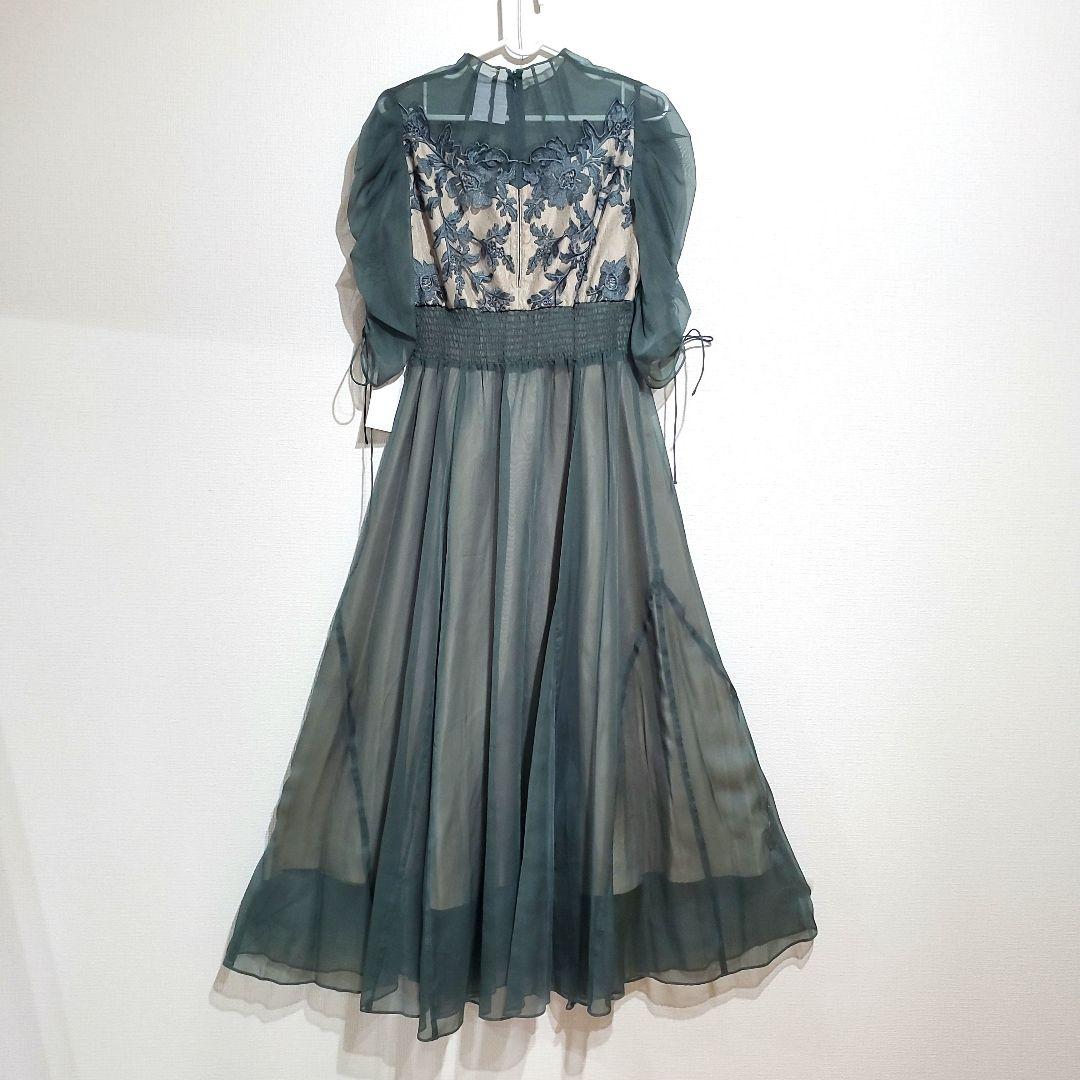 【新品】Dorry Doll フラワーレース × オーガンジードレス グリーン
