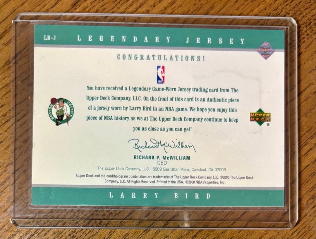 99-00 UD NBA Legends L-J Larry Bird目立った傷や汚れなし WWW_BUZ-MARSEILLE_FR