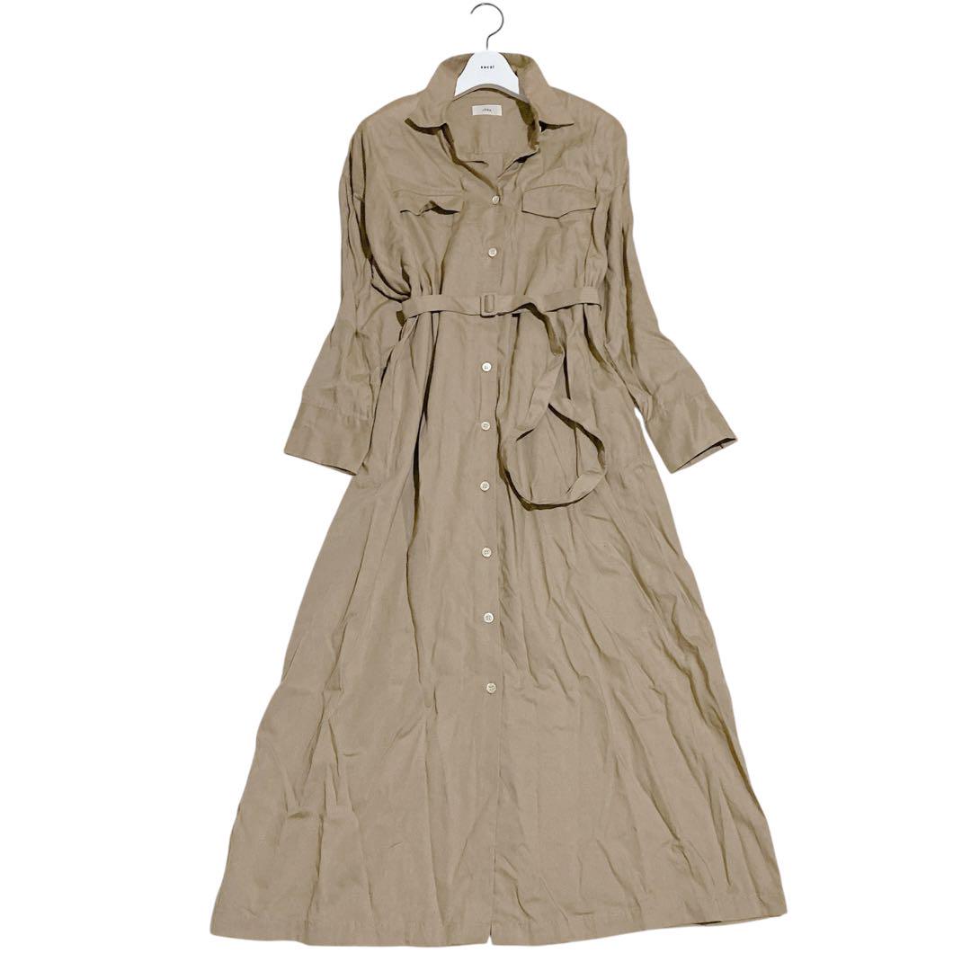 IENA - 美品 IENA イエナ ロングシャツ ワンピース ベルト付きの
