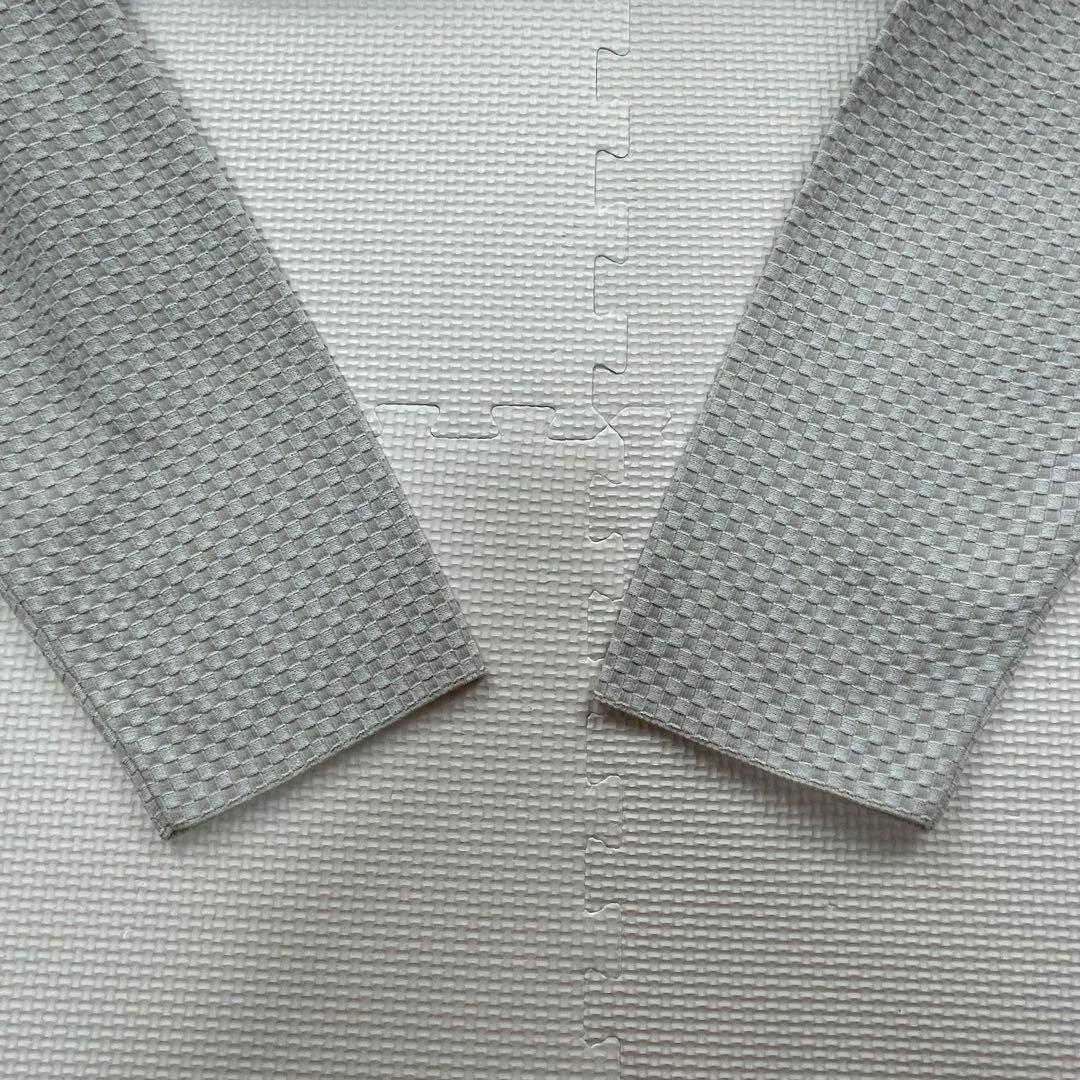 未使用級　ジーステージ　現行　セットアップ　ダブル　3Dニット　チェック　グレー