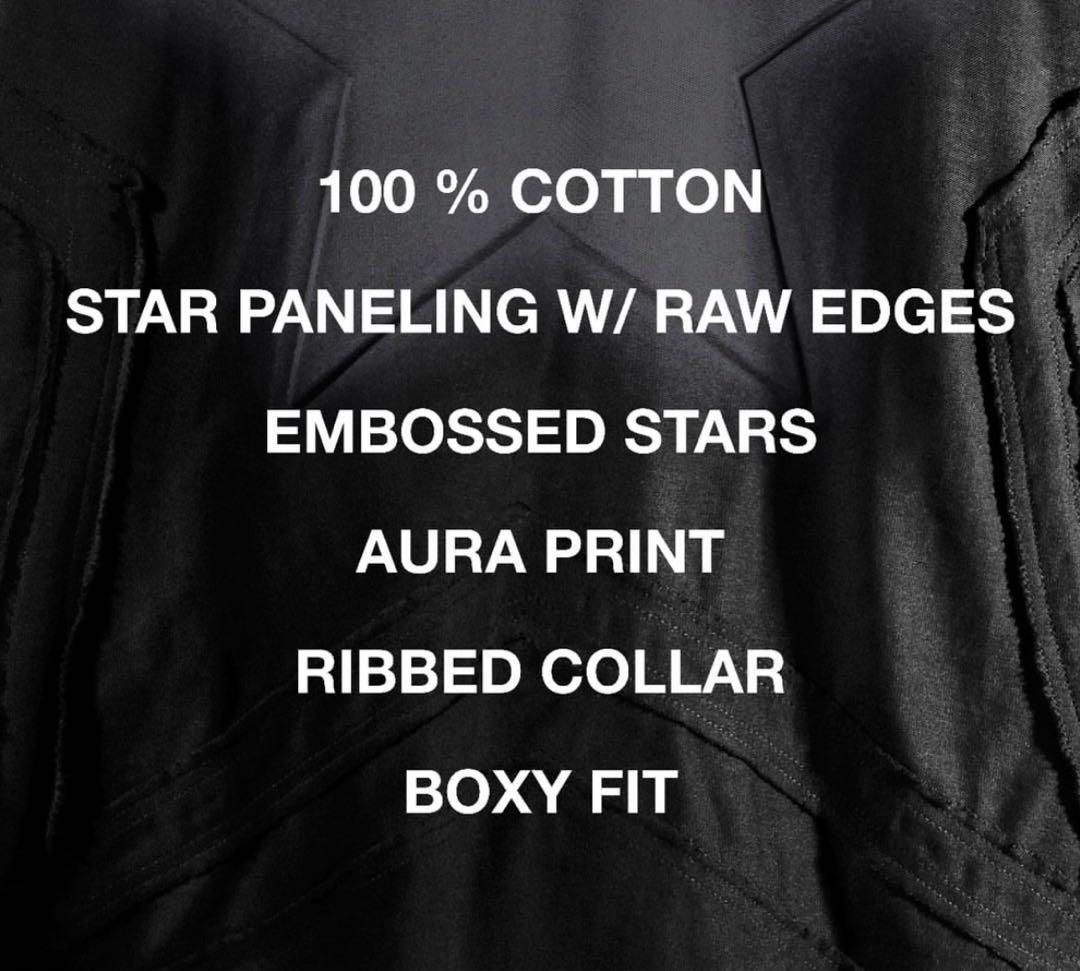 【L】badson BLACK STAR TEE SHIRT 画像5