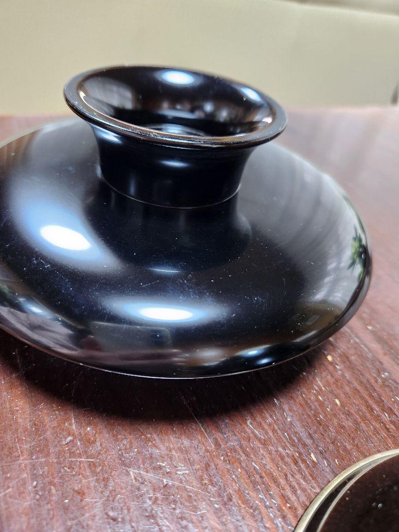 【好評にて期間延長】 茶道具 黒天目台木製真塗と 金覆輪天目黒茶碗 工芸品