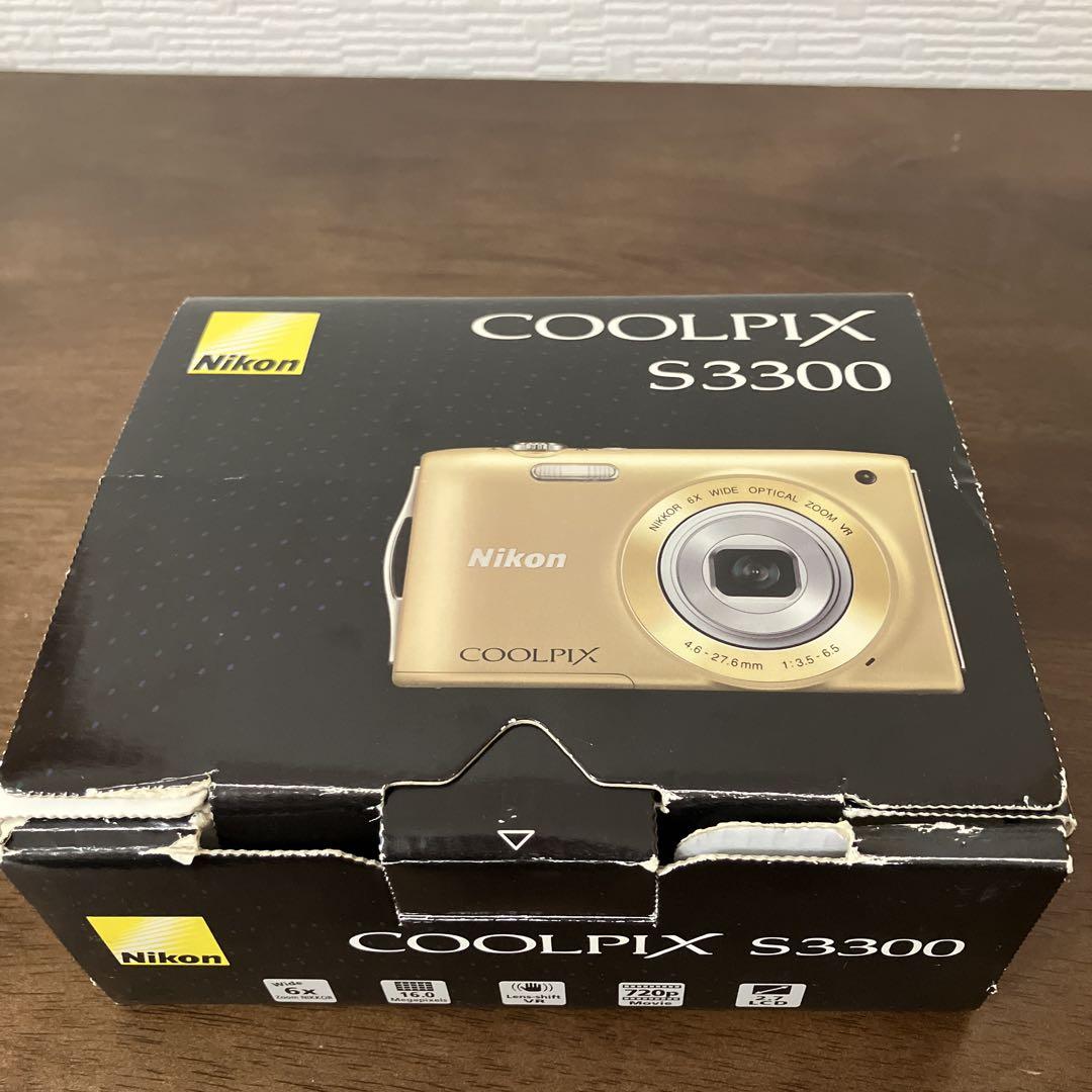【美品・箱あり】Nikon COOLPIX S3300 ゴールド
