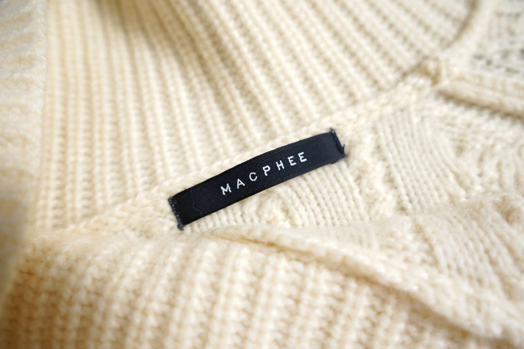764u*トゥモローランド MACPHEE ケーブル ハイネック プルオーバー