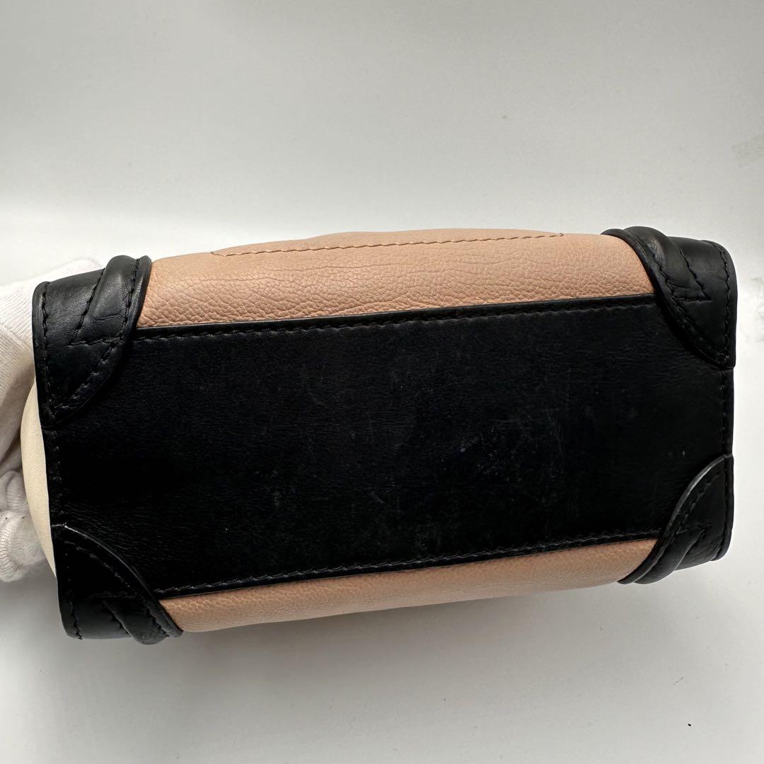 美品✨セリーヌ　ラゲージ　ナノショッパー　2way ショルダー　トリコロール