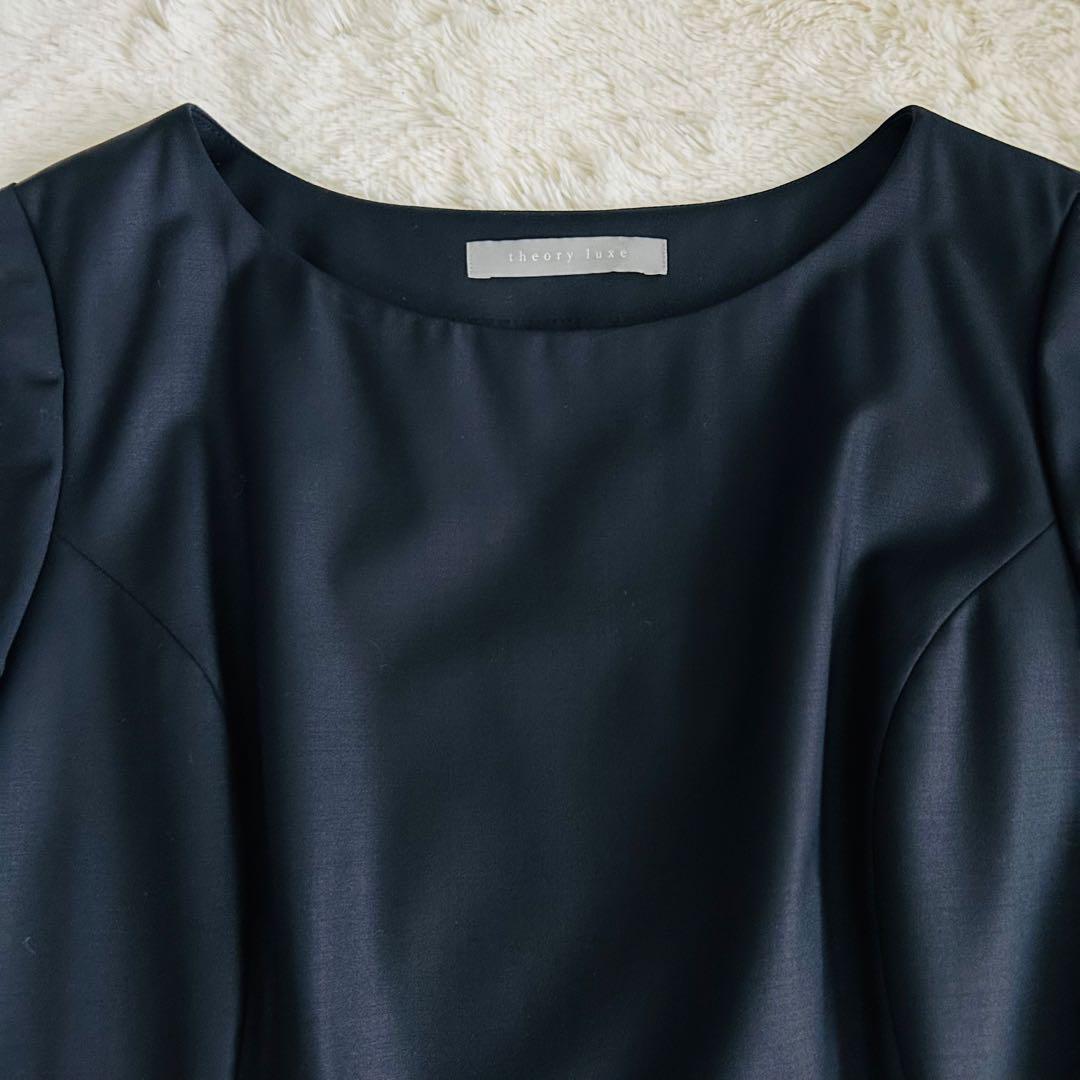 極美品 セオリーリュクス Executive ワンピース 紺 クリーニング済
