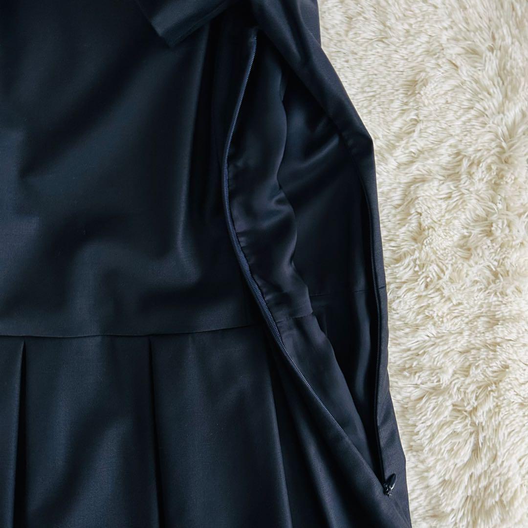 極美品✨ セオリーリュクス EXECUTIVE プリーツ ワンピース 濃紺