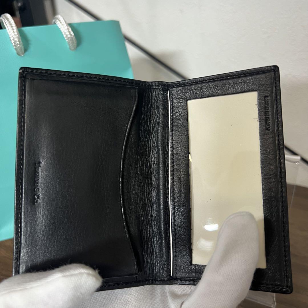 【美品】Tiffany & Co. グレー 名刺入れ 保存袋付き 美品】Tiffany & Co. グレー 名刺入れ 保存袋付き