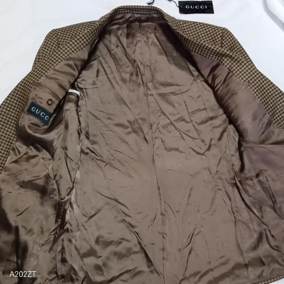 GUCCI ハウンドトゥース テーラードジャケット48 L