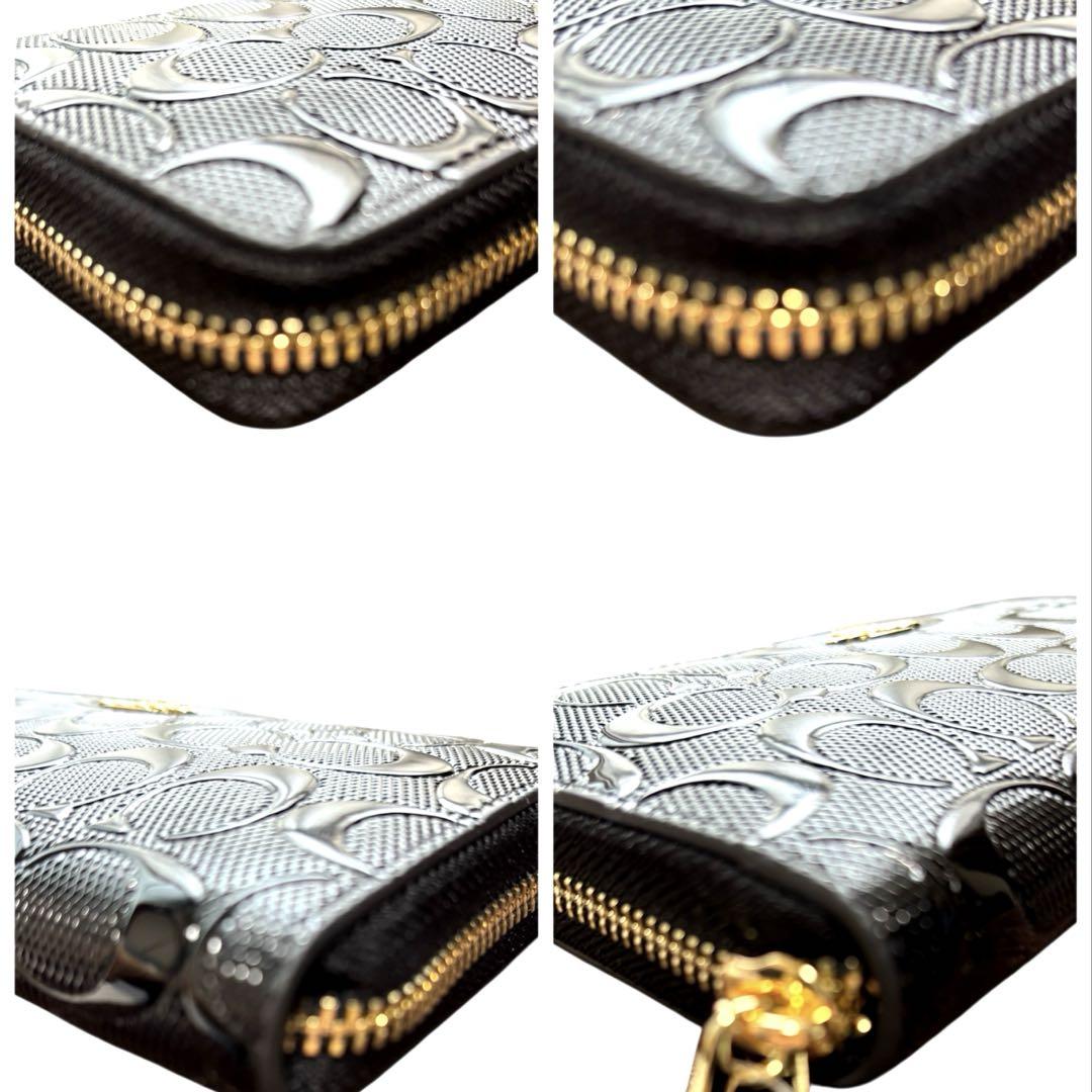 【COACH】✨新品✨長財布ジップロングアラウンドシグネネチャーロゴエンボス加工
