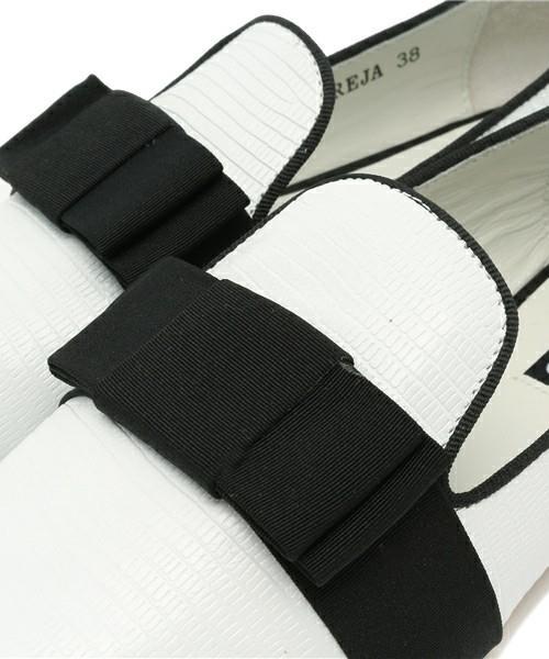 新品✦SENSO✦ポインテッドシューズ✦リボンパンプス モノトーン