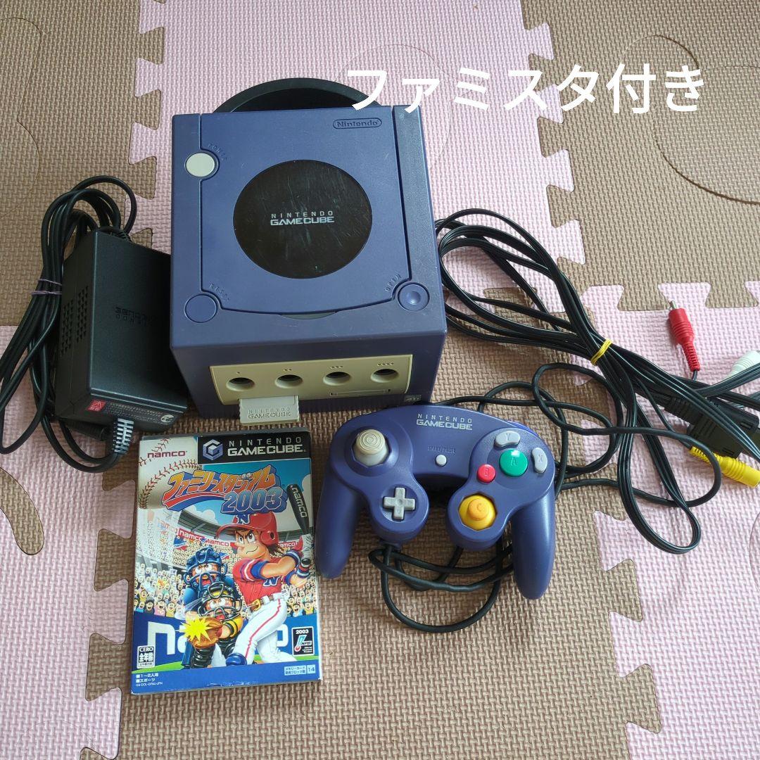 Nintendo GameCube 本体他+ファミスタ2003ソフト付き