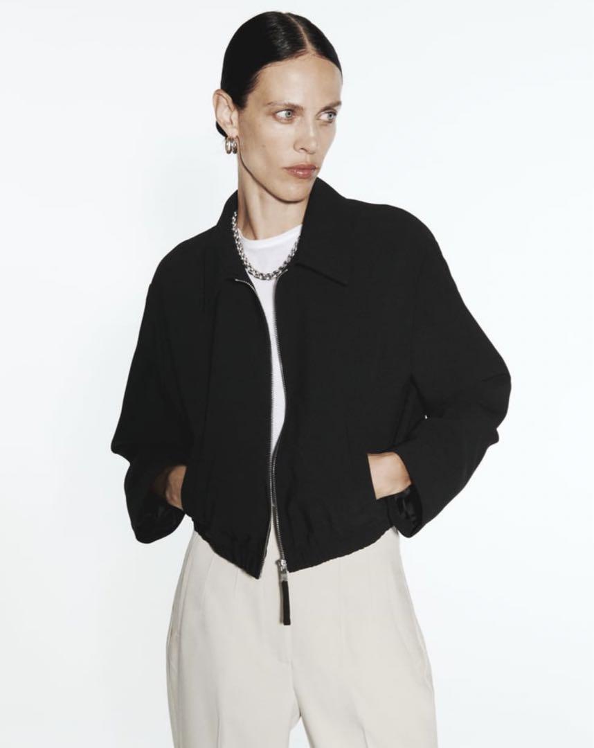 完売品！美品♡ZARA ボンバージャケット M （9〜11号） ZARA シャツボンバージャケット - メルカリ