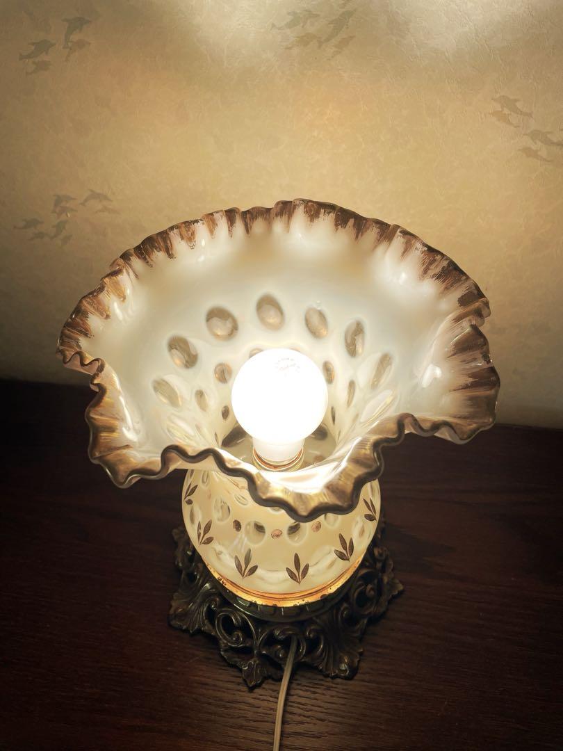 ヴィンテージ　アメリカ　FENTON  ランプ
