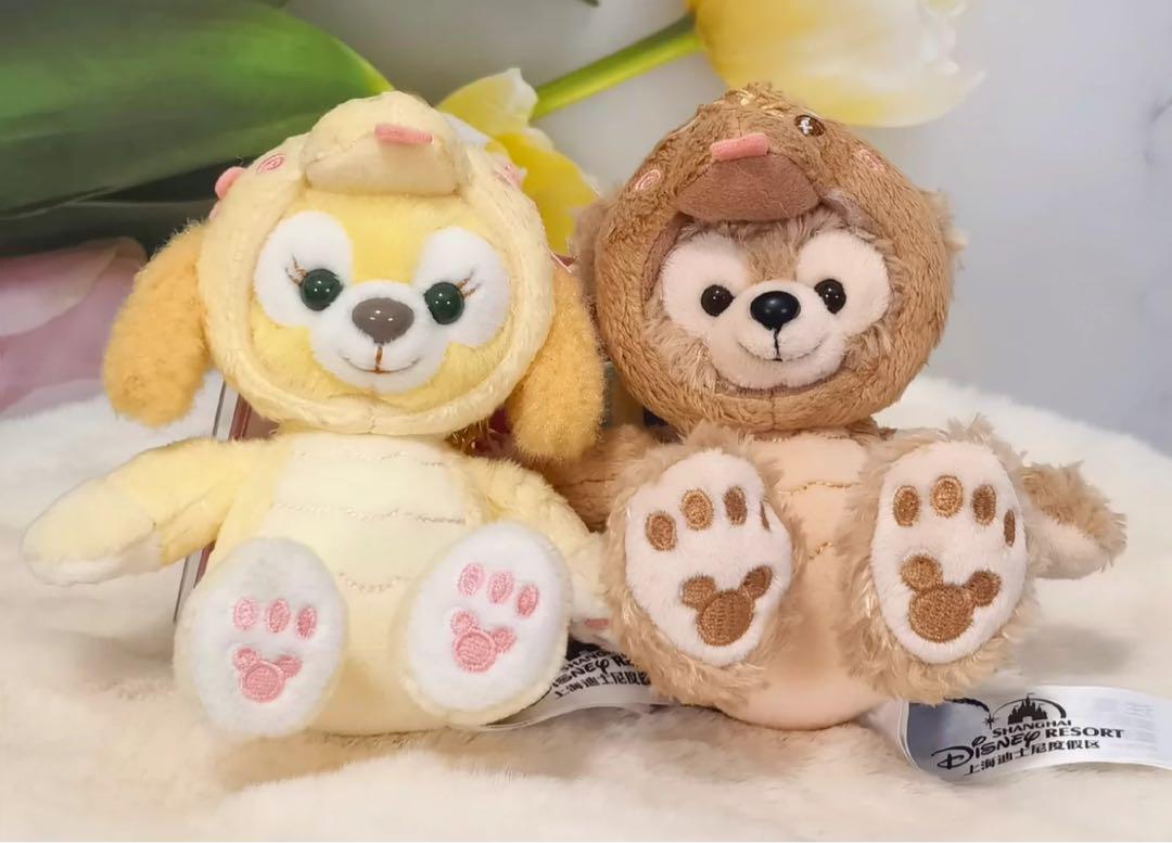 写真子発送❣️上海ディズニー巳年　クッキーアンとダッフィーぬいぐるみキーチェーン