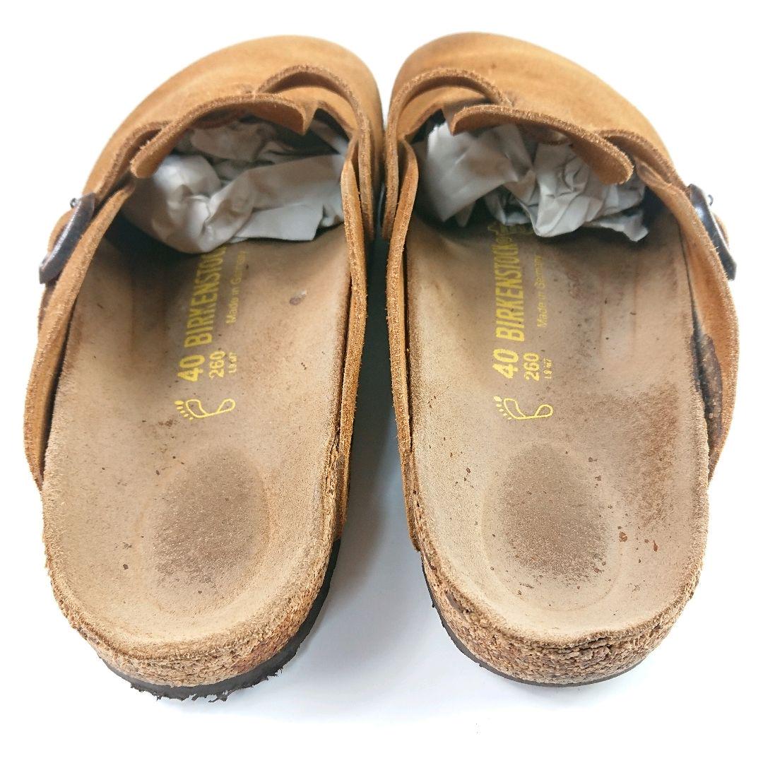 BIRKENSTOCKビルケンシュトック ボストン スエード 26cm キャメル