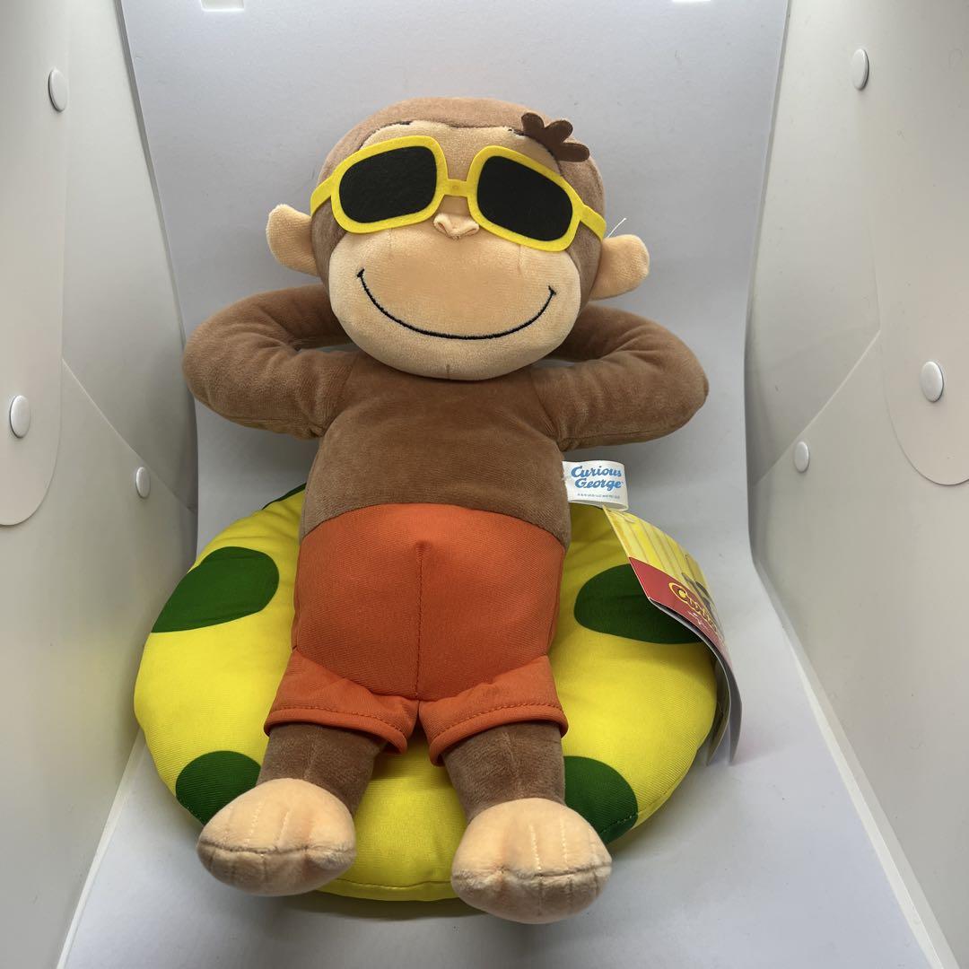 おさるのジョージ うきわ リラックス ぬいぐるみ サングラス付き