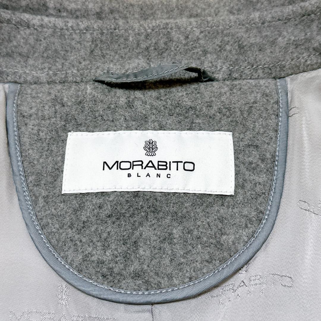 美品☆人気デザイン☆MORABITO ダウンコート 異素材 40 グレー
