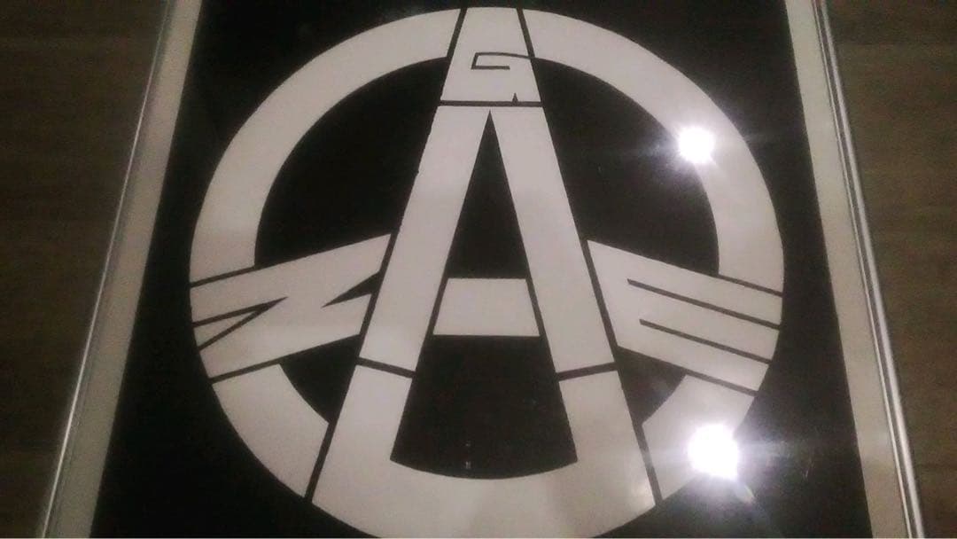 激稀少シルクスクリーンポスター GAUZE ポスターフレーム付目立った傷や汚れなし