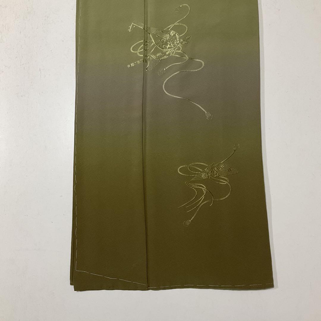 6月祭) No.2364 未使用シリーズ正絹古典楽器柄訪問着 美品