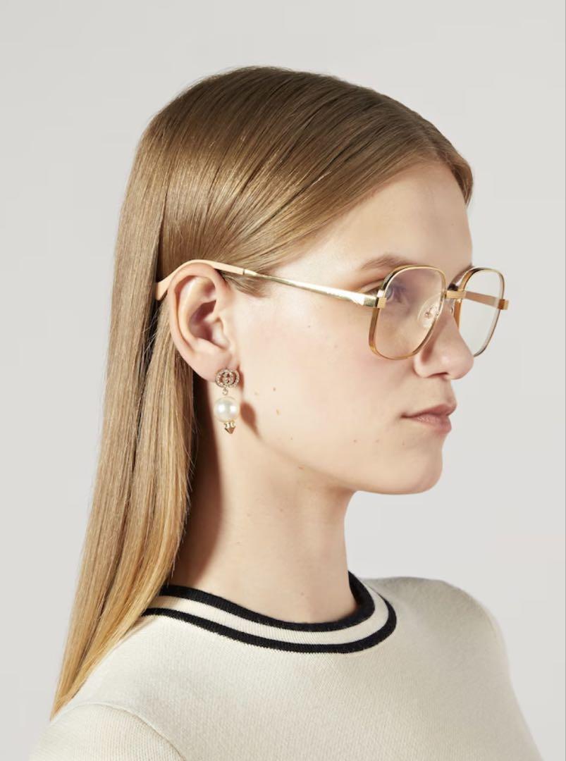 【美品】GUCCI パール付きピアス ゴールド　箱付き