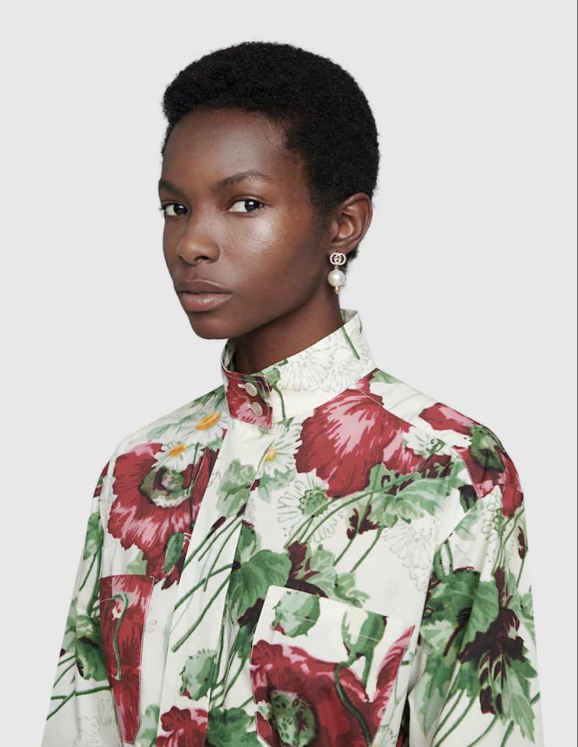 【美品】GUCCI パール付きピアス ゴールド　箱付き