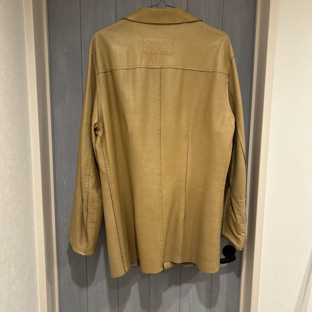 DOLCE & GABBANA ベージュ レザーコート - メルカリ