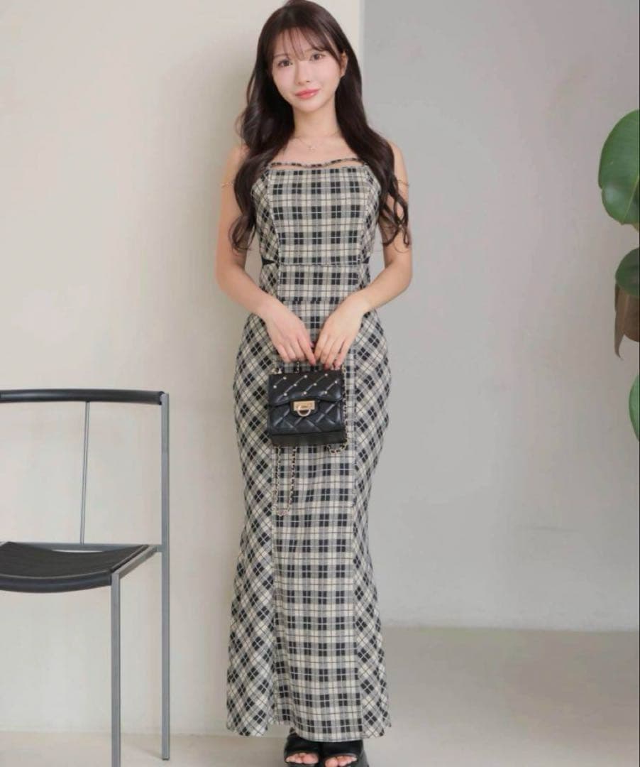 LIPSERVICE サイドシアーマーメイドキャミワンピース　Mサイズ