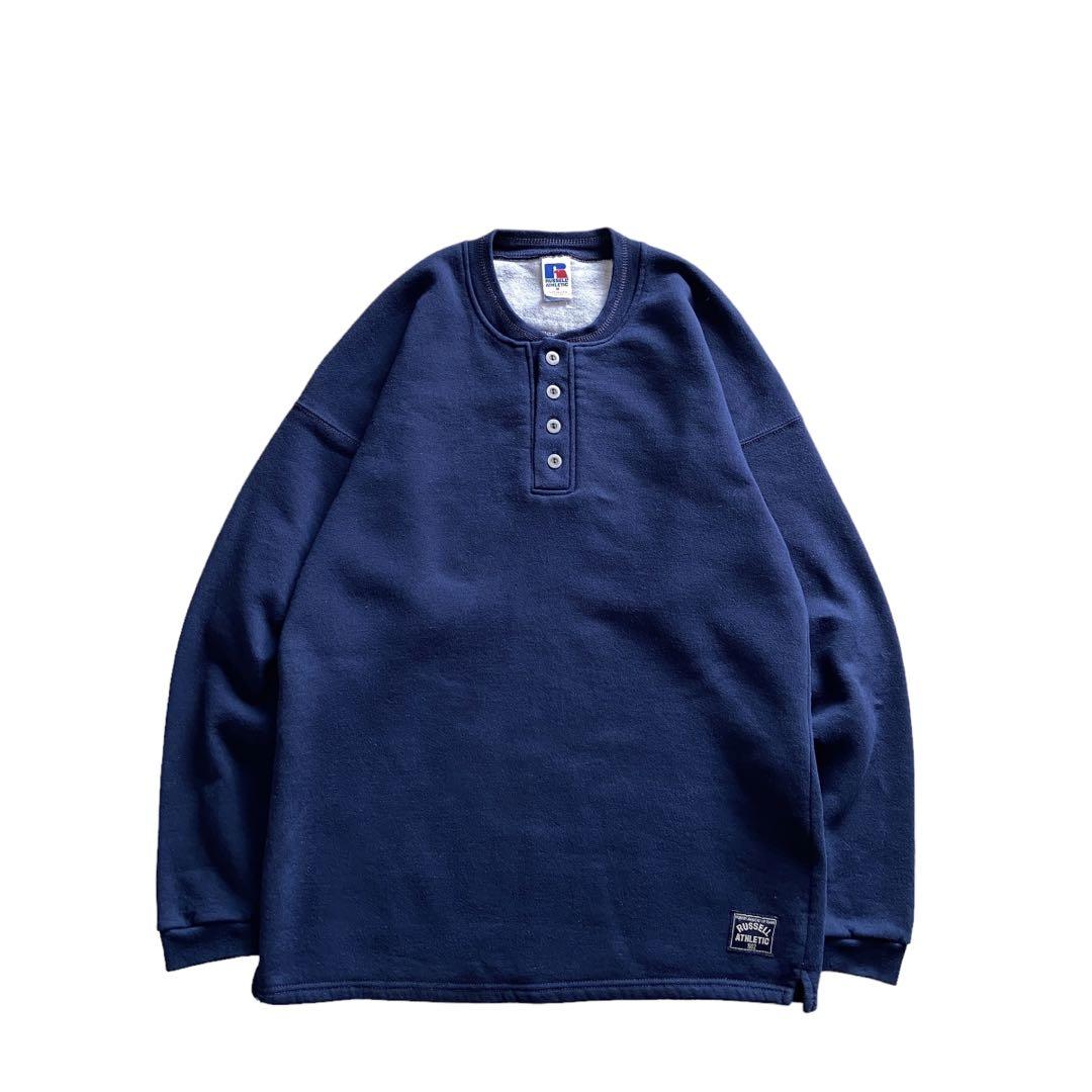 90s Russell athletic ヘンリーネック スウェット USA製