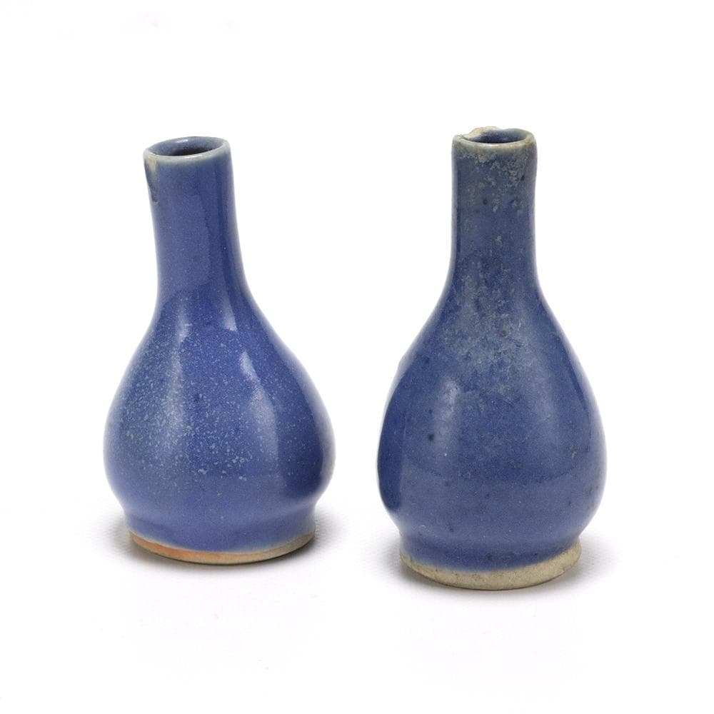 227B 陶器 ミニ 一輪挿し 2点 花瓶 ミニチュア 高さ7.5㎝