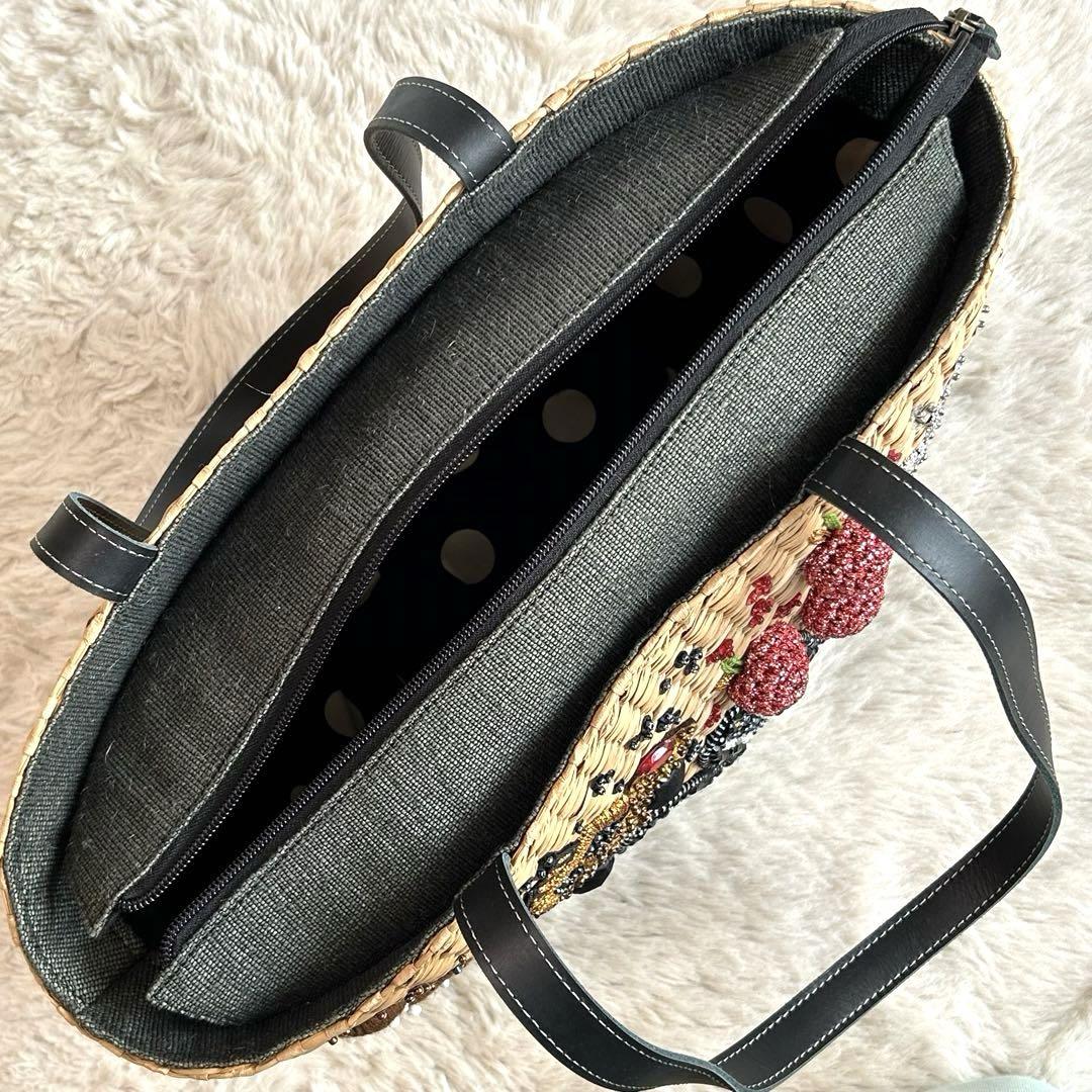 〔美品〕mahalmixage  マハルミクサージュ　個性的　かごバッグ　袋付き