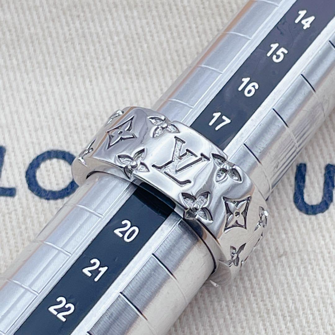 LOUIS VUITTON リング　モザイク　LV モノグラム　バーグ　19号