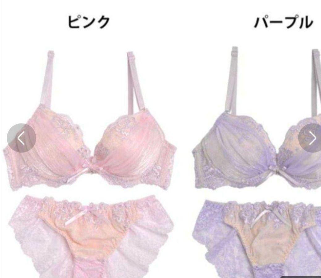 新品ラメパステルチュールレースブラジャーバックレースショーツセットエメフィール系