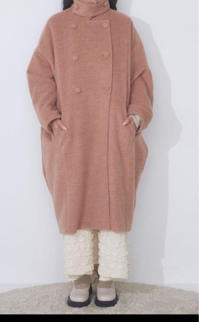 新品未使用　コート　merry jenny スタンドカラールーズコート