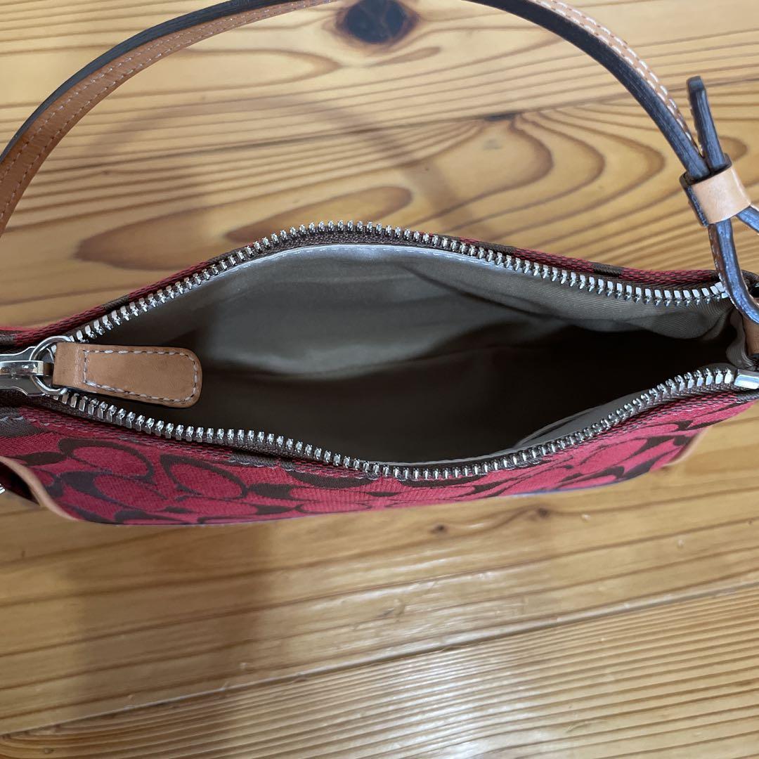 極美品】COACH コーチ アクセサリーポーチ シグネイチャー ブラック