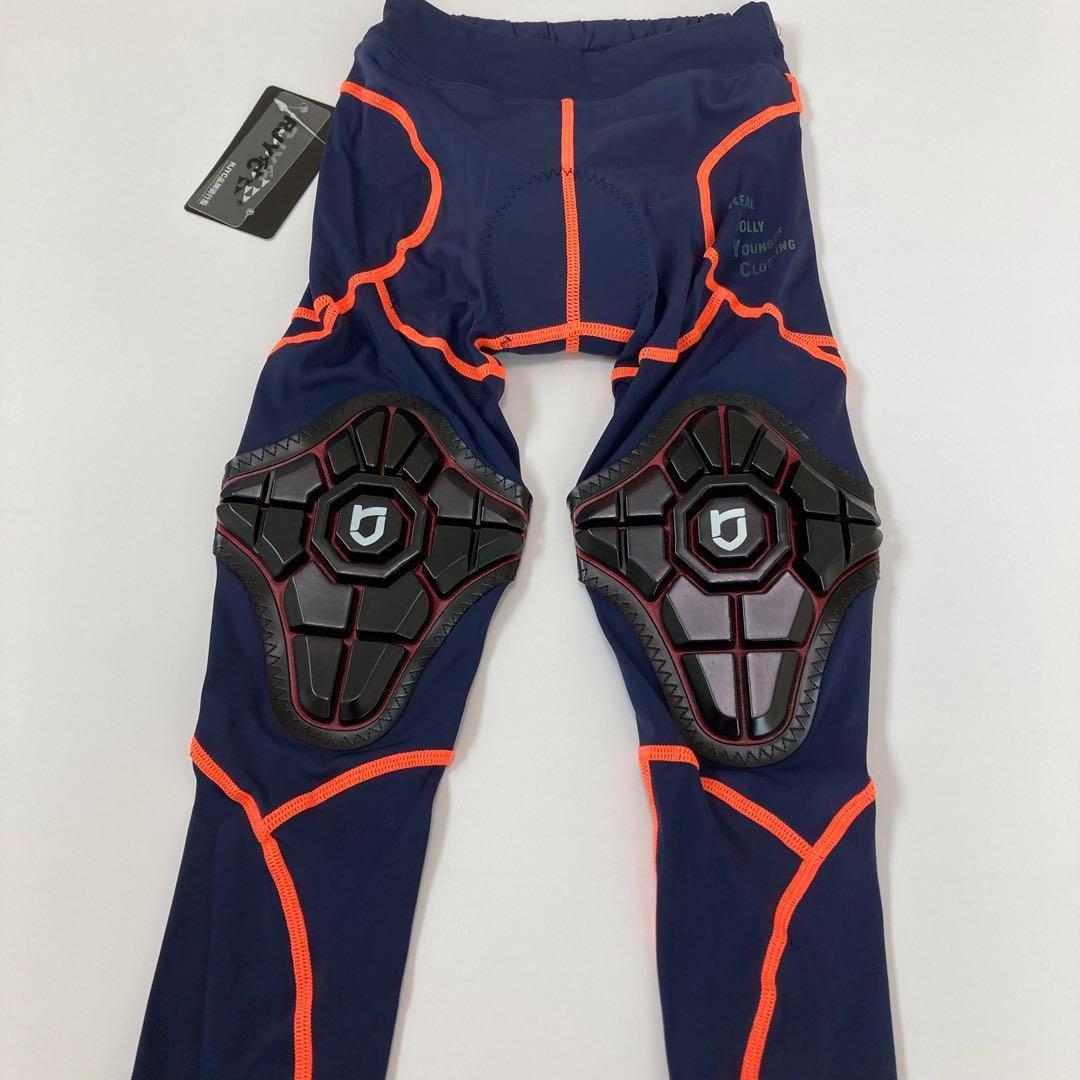 新品】サイクルパンツ Sサイズ ネイビー×オレンジ ランバイク